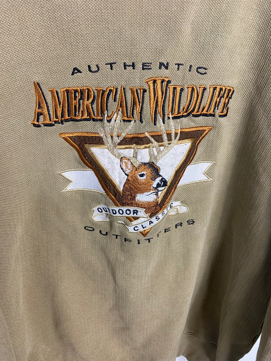 VTG American Wildlife Cadre Athletic Crewneck Sz L