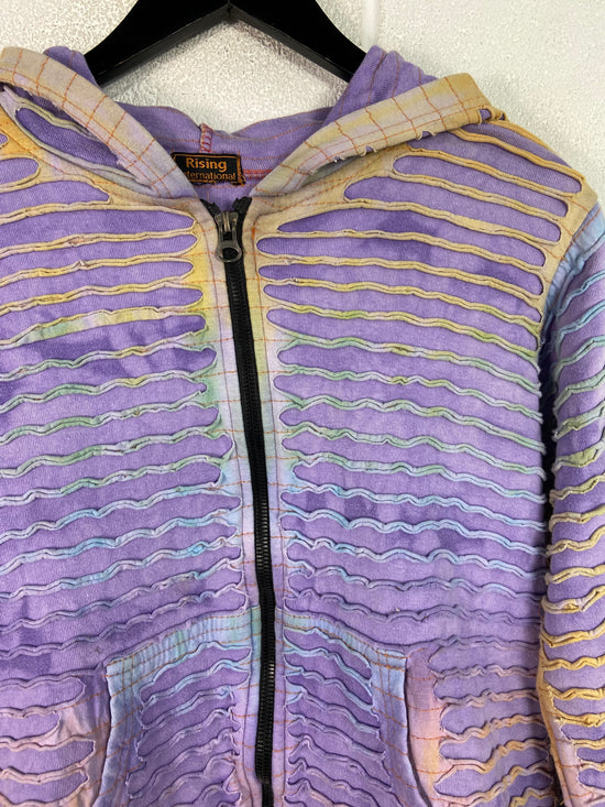 VTG Purple Distressed Hoodie Sz Wmns M