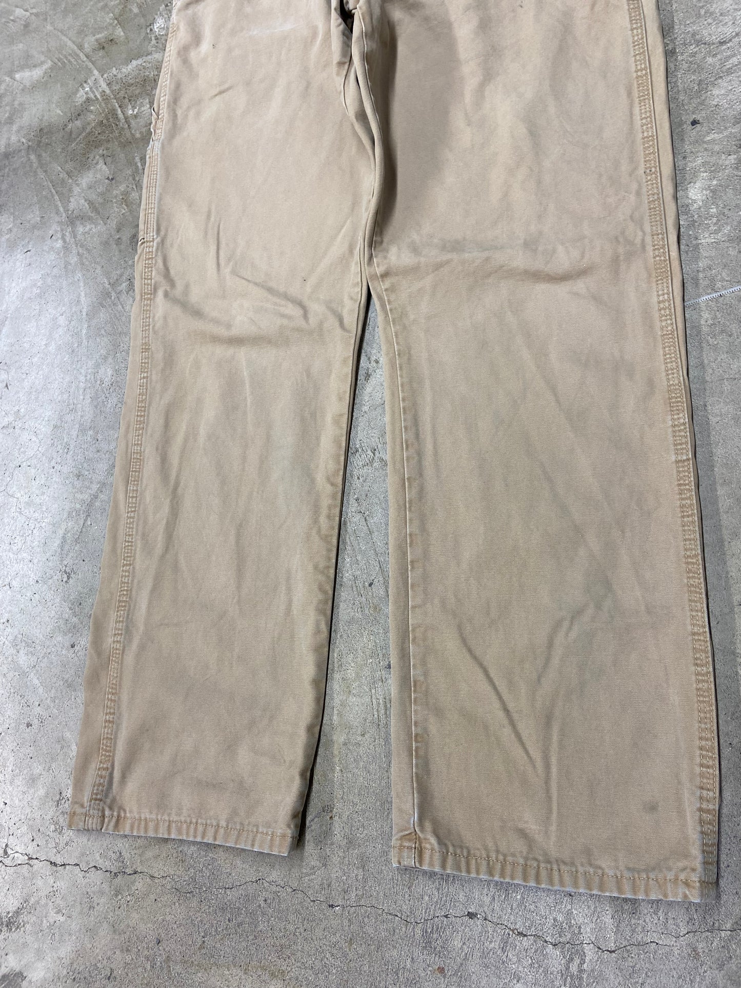 Y2K Wrangler Tan Straight Carpenter Jeans Sz 34x32