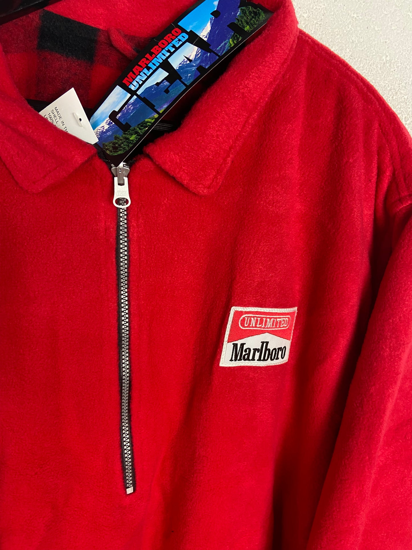 VTG Deadstock Marlboro Unlimited Quarter Zip Fleece Sz XXL