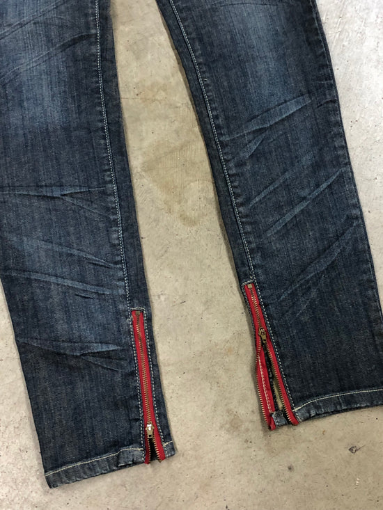 Y2k Womens Ecko Zip Denim Sz 7/8