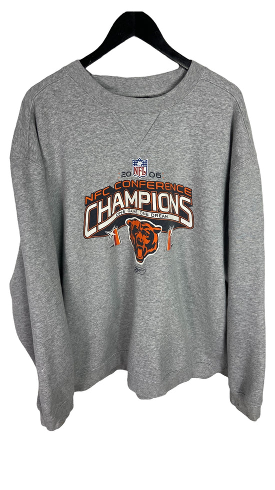 VTG 2006 Chicago Bears NFC Champions NFL Reebok Sweatshirt Sz XXL