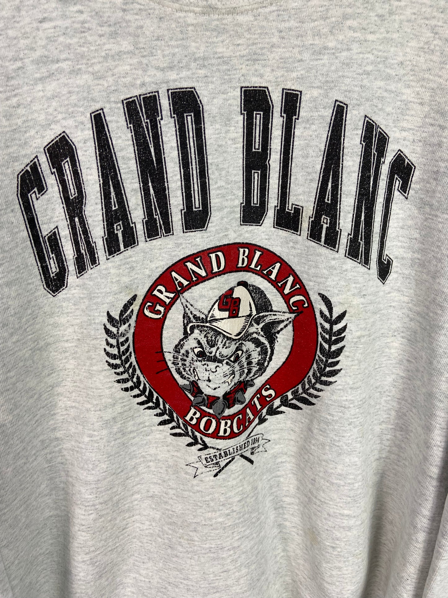 Vtg Grand Blanc Bobcats Sweater Sz XL