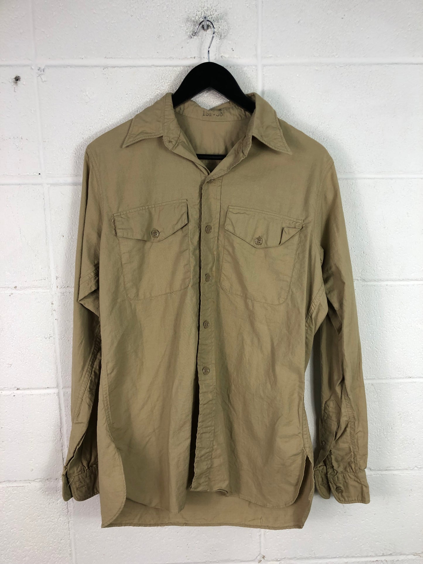 1950's Military Button Down Sz S