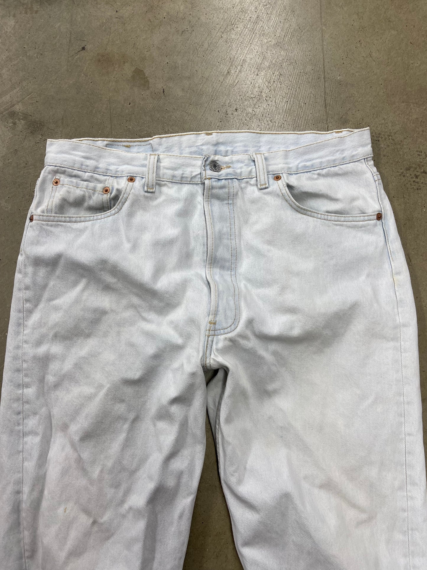 VTG Levi’s 501 White Wash Jeans Sz 36x32