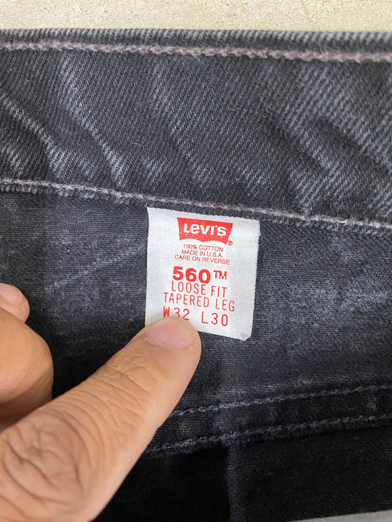 VTG Levi’s Made in USA 560 Black Jeans Sz 32x30