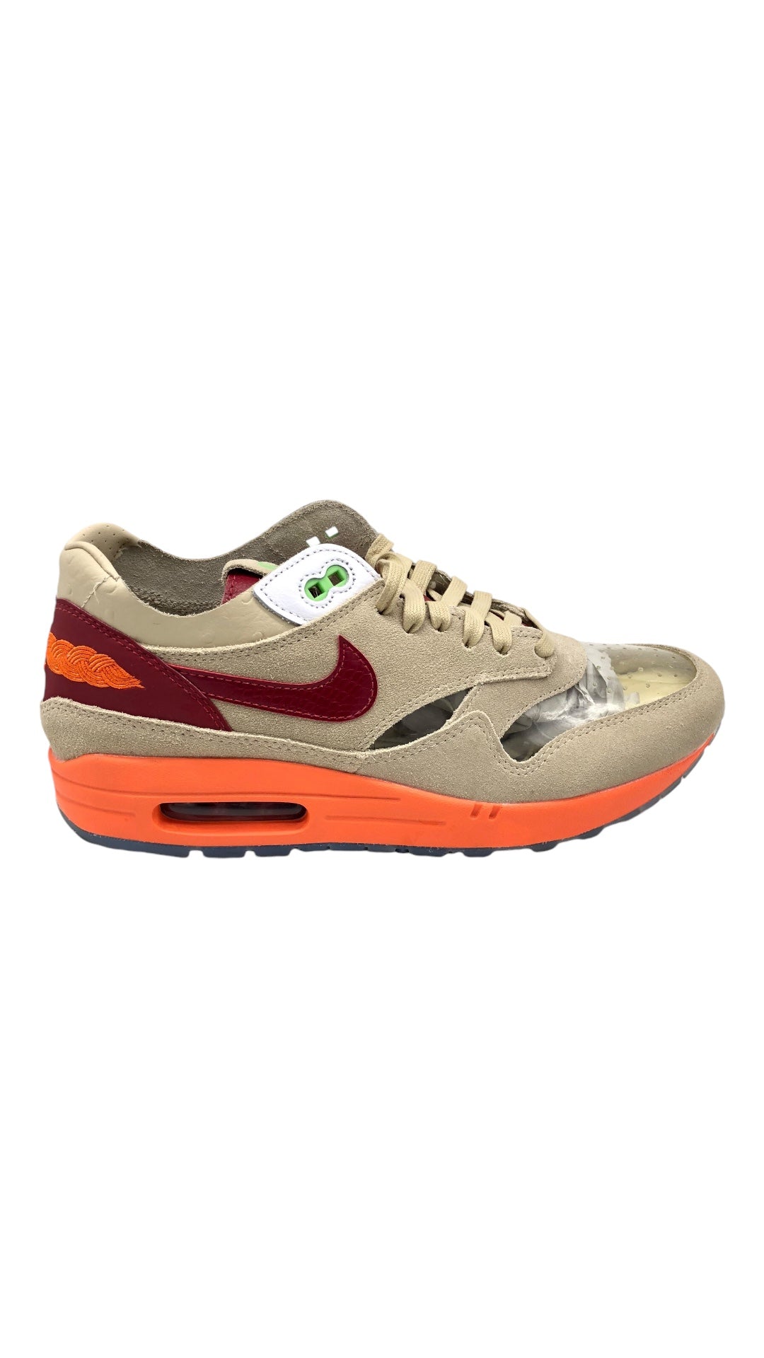 Preowned Nike Air Max 1 CLOT Kiss of Death (2021) Sz 9.5M/11W DD1870-100