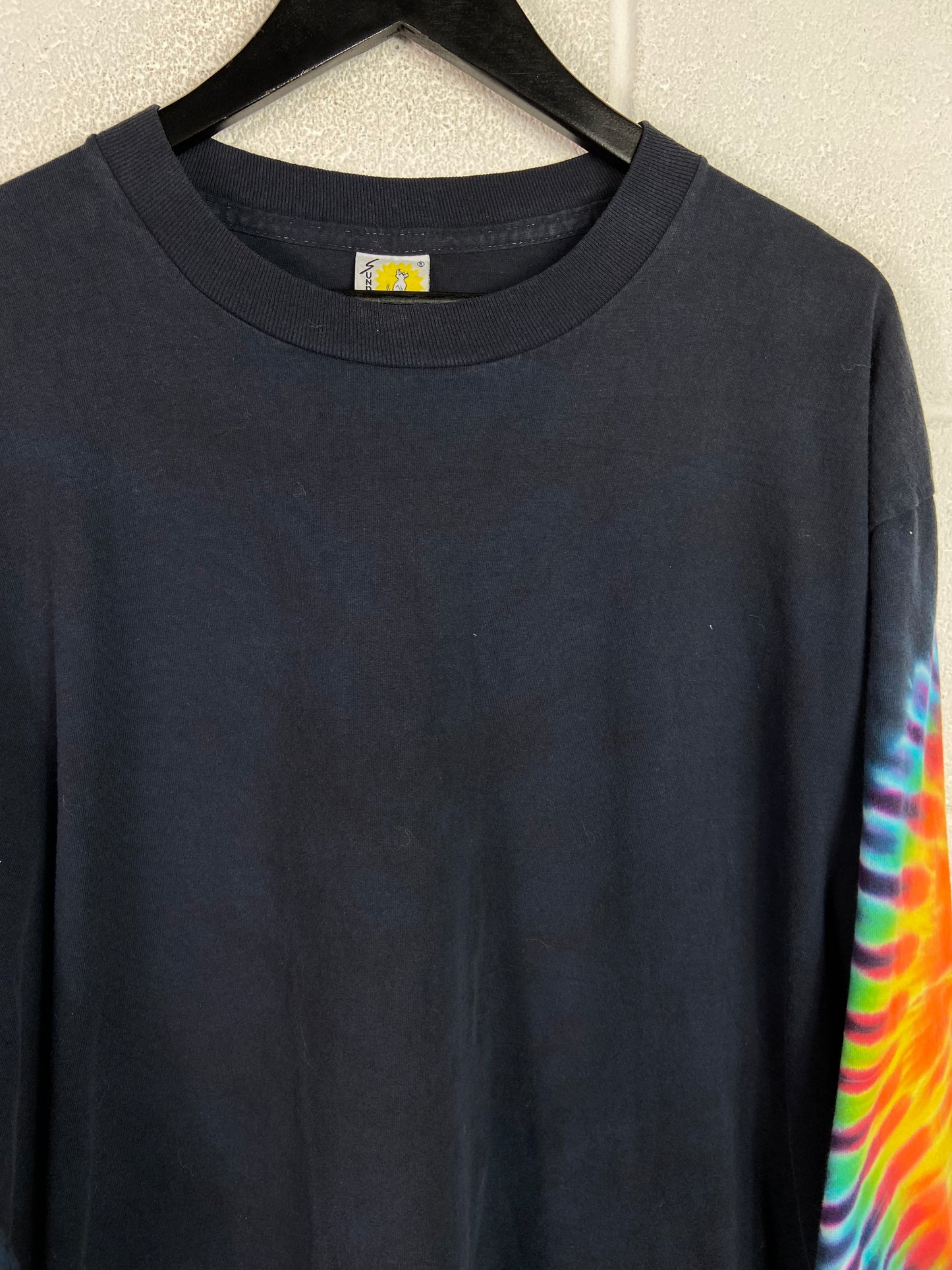 VTG Sundog Tye Dye Sleeve Navy L/S Shirt Sz XL