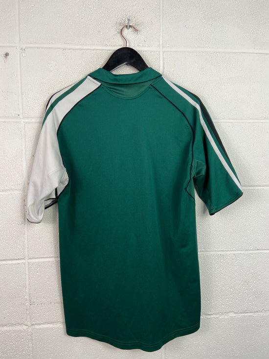 VTG Adidas Green Collared Gradient Soccer Jersey Sz M/L