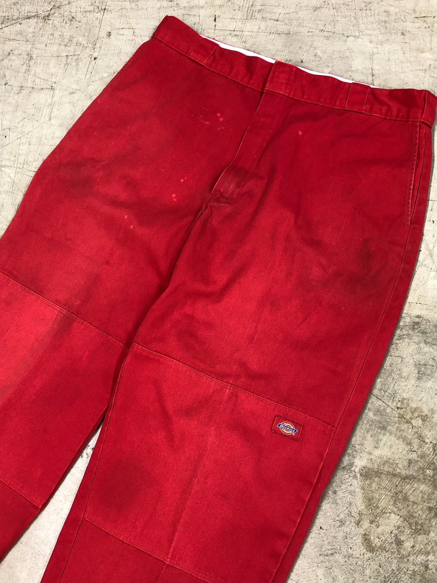 VTG Red Dickies Double Knees Sz 40x32