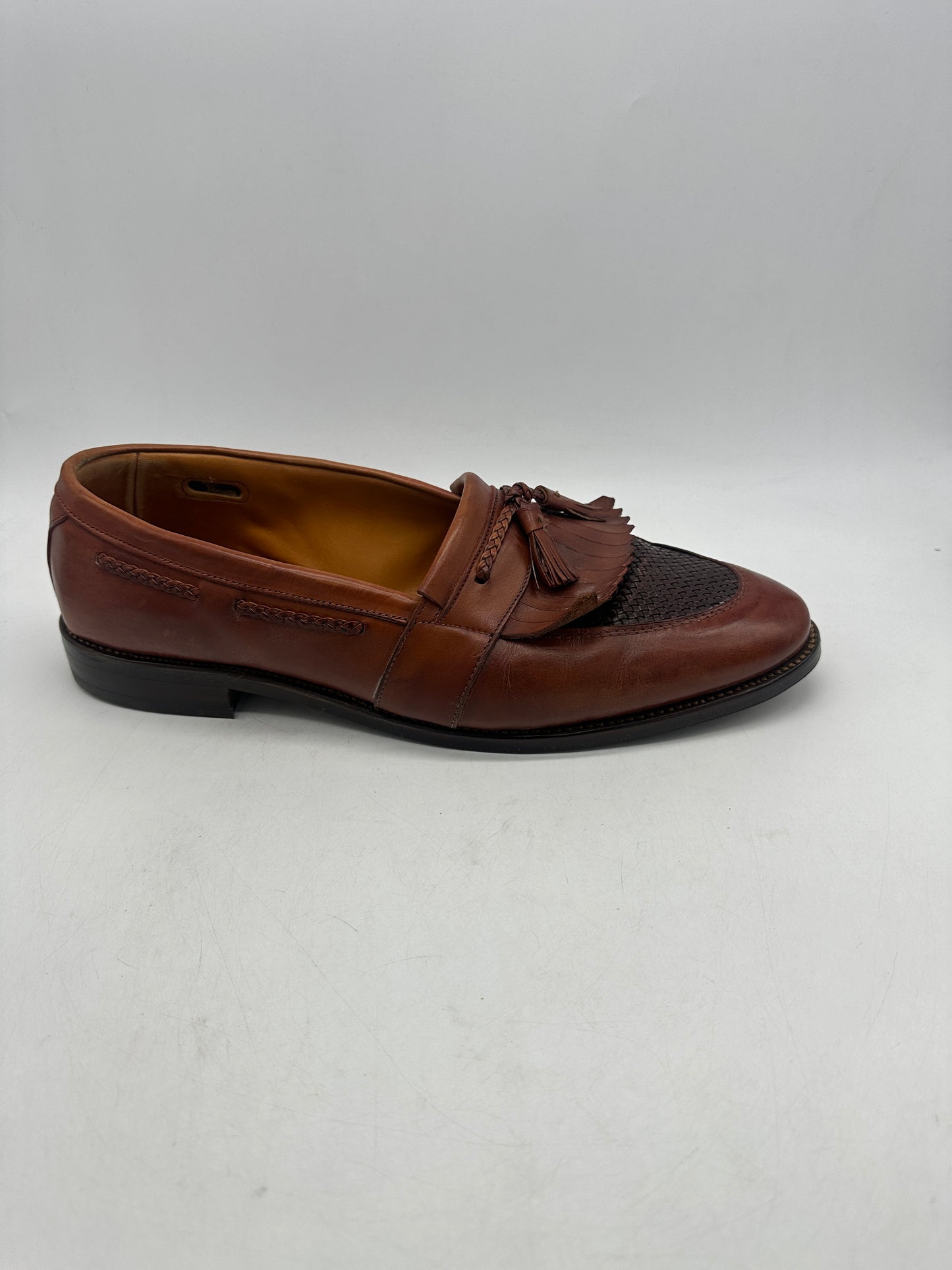 Allen Edmond Cody British Tan Leather Loafer Shoes Sz 14D/15.5W