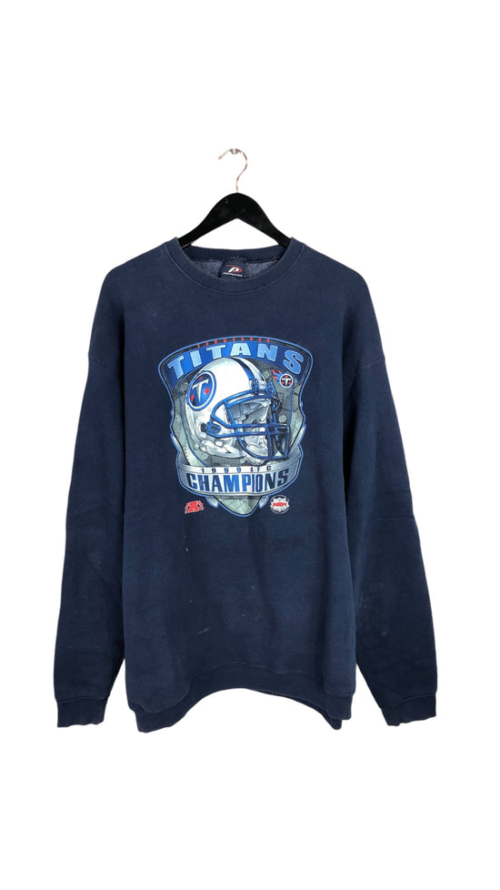 VTG Tennessee Titans Helmet Crest Sweatshirt Sz XXL