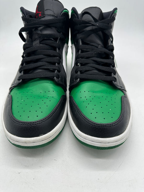 Preowned Jordan 1 Mid Green Toe Sz 13M/14.5W 554724-067