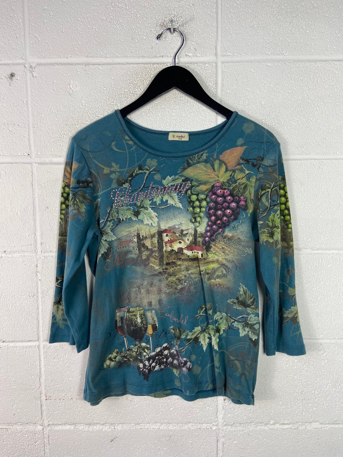 VTG Wine Shirt Sz M