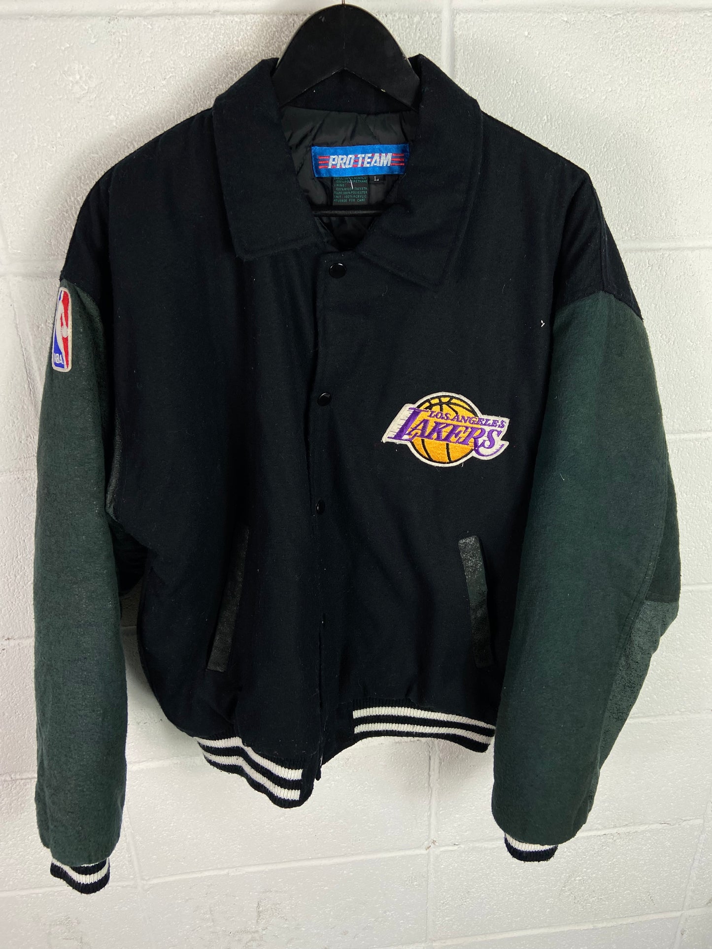 VTG Los Angeles Lakers Pro Team Varsity Jacket Sz L