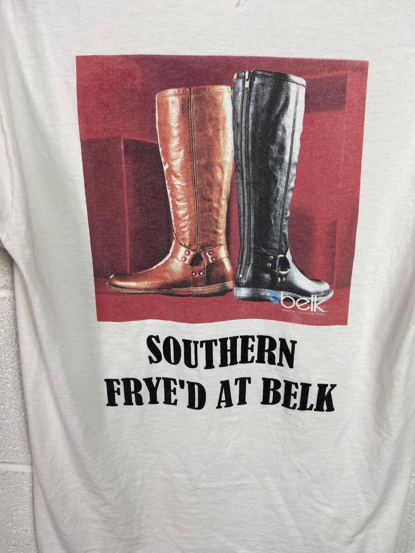 VTG Belk Boots "Southern Fry'd" Tee Sz S