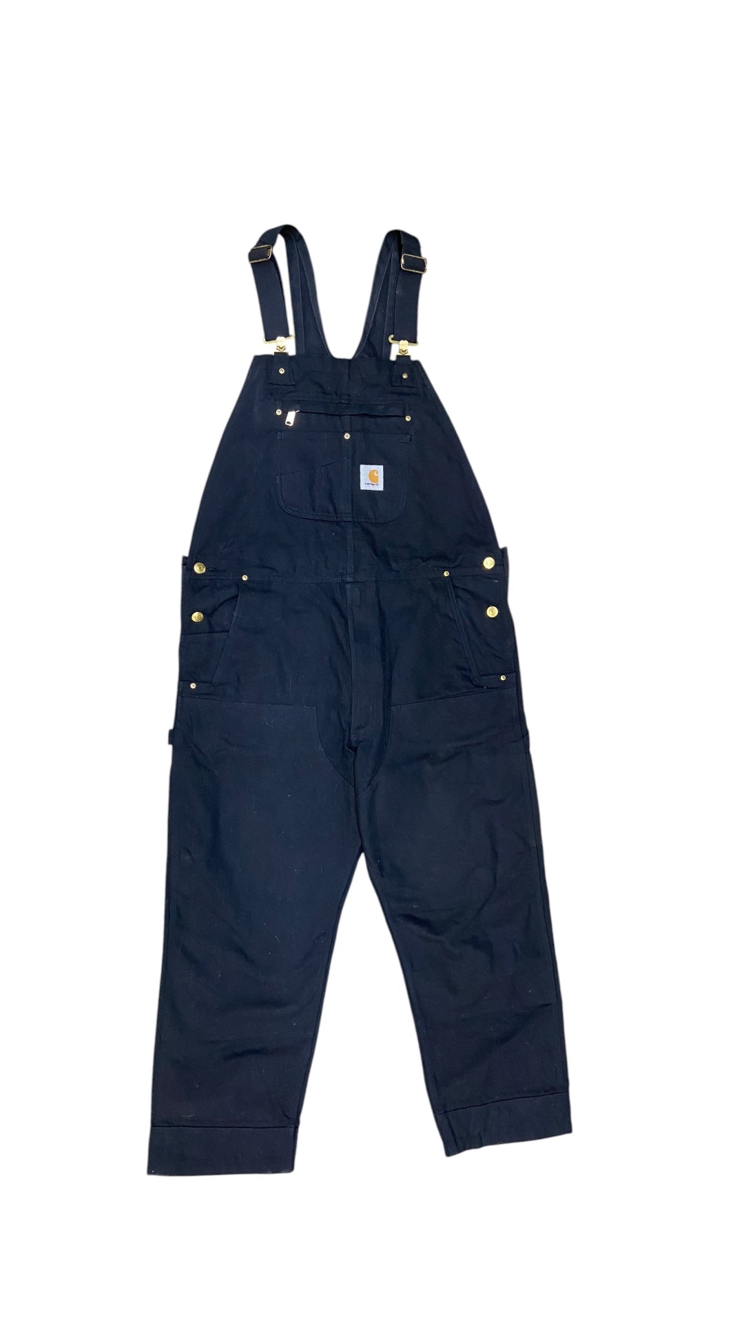 Carhartt Black Utility Cropped Overalls Sz 40x28