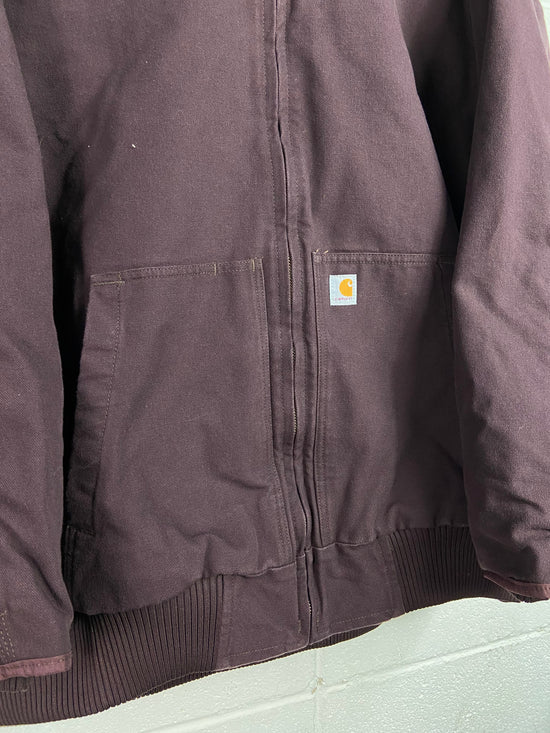 Carhartt Purple Hooded Jacket Sz XXL