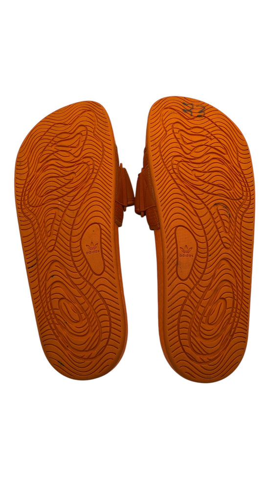 Preowned adidas Boost Slide Pharrell Bright Orange Sz 12M/13.5W