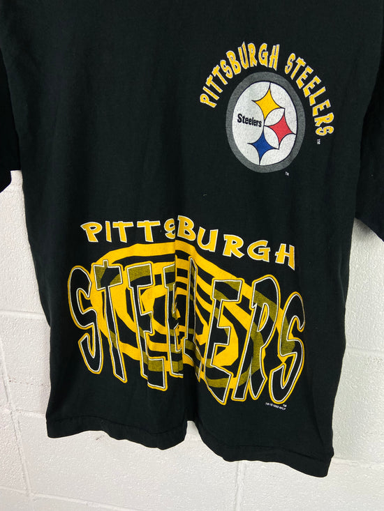 VTG Pittsburgh Steelers Hypnotic Graphic Tee Sz Med