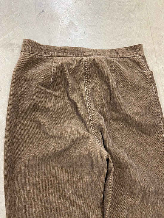 VTG Polo Ralph Lauren Brown Corduroy Chino Pants Sz 28x30