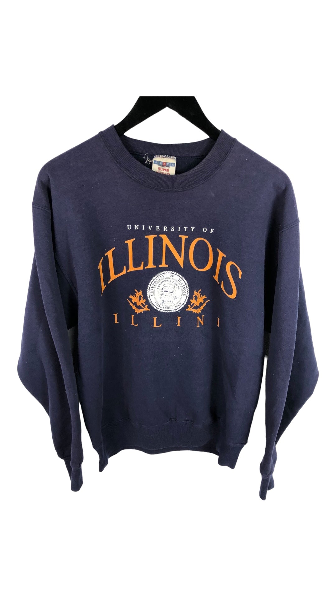 VTG University of Illinois Illini Crest Sweater Sz Med