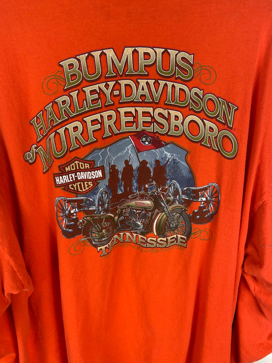 VTG Harley Davidson Spellout L/S Graphic Tee Sz 3XL