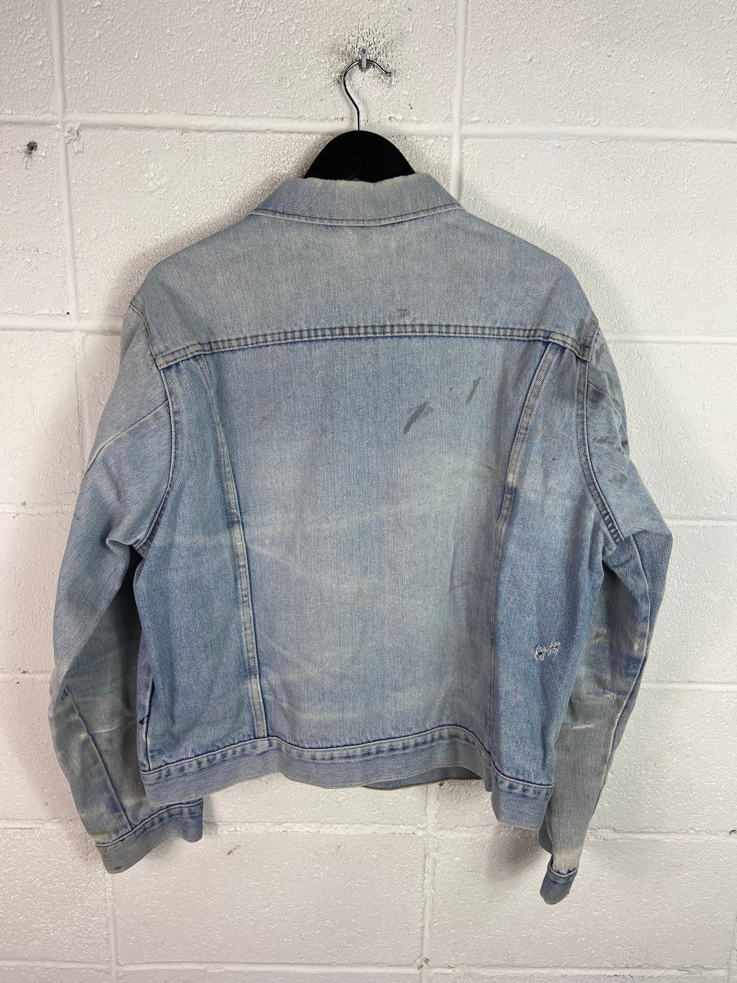 VTG Big Mac Faded Blue Denim Trucker Jacket Sz L