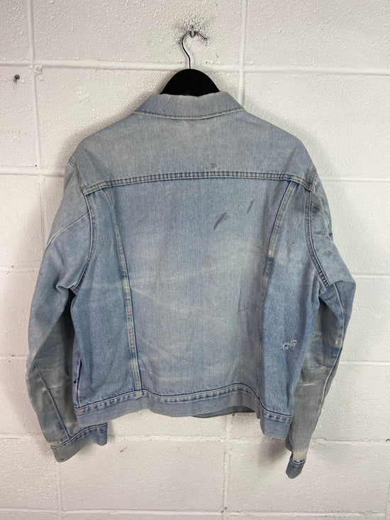 VTG Big Mac Faded Blue Denim Trucker Jacket Sz L