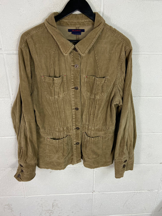 VTG Wmns Corduroy Light Chore Jacket Sz Wmns L