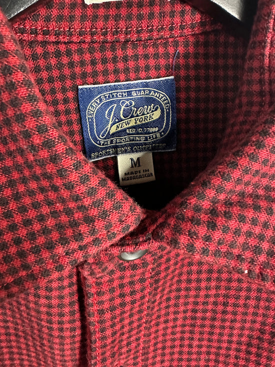 J. Crew Checkered Flannel Shirt Sz Med