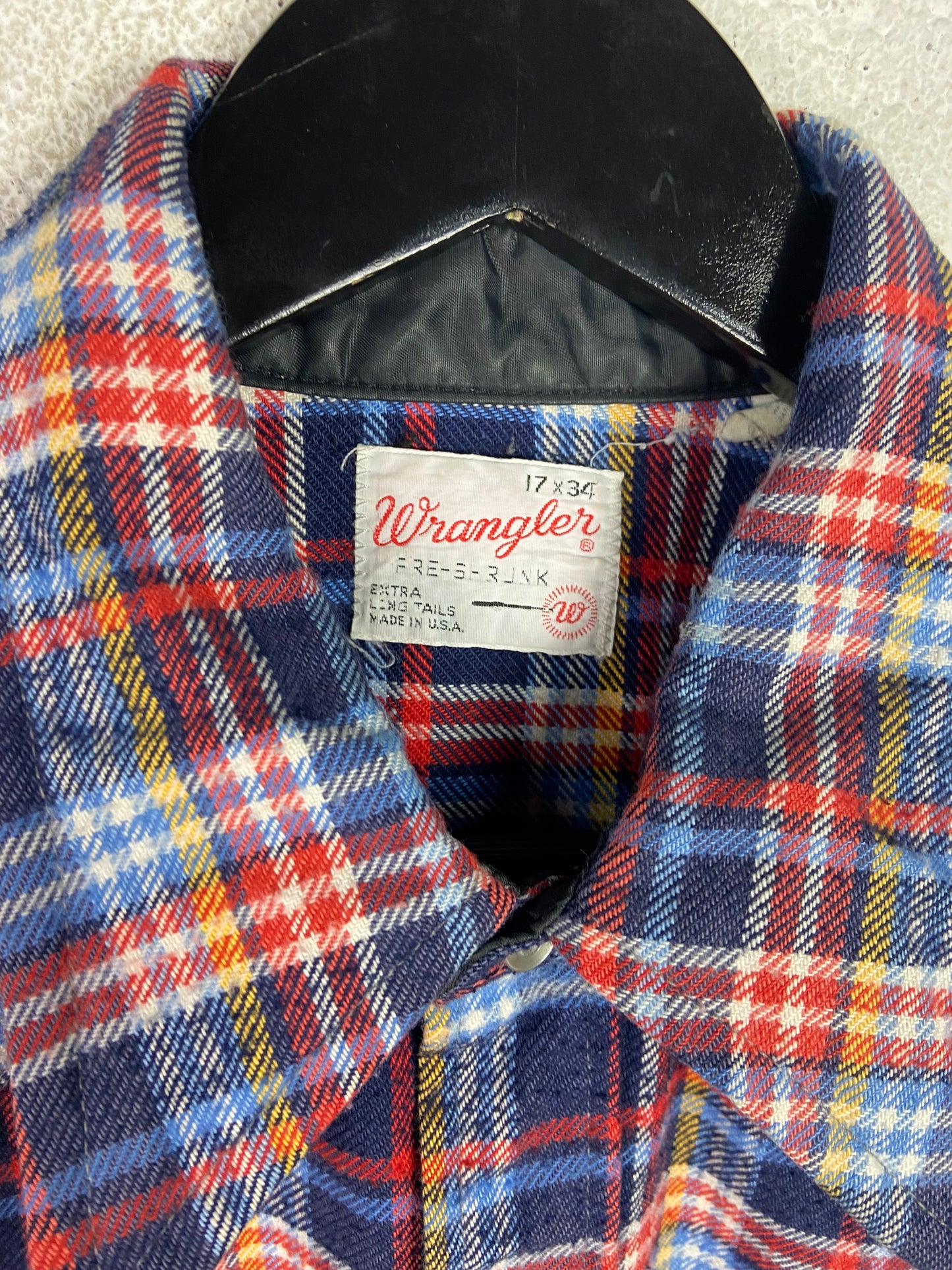 VTG 90s Wrangler Flannel Shirt Sz XL