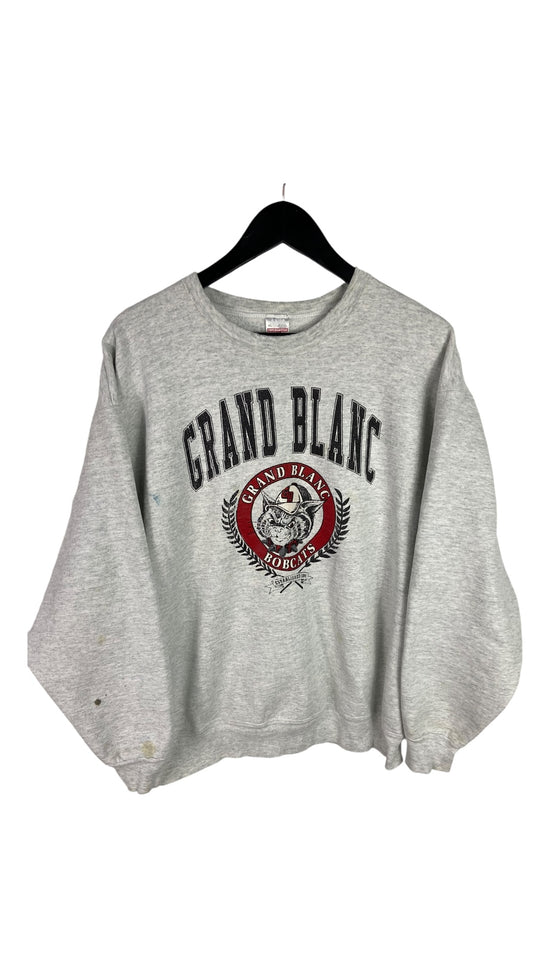 Vtg Grand Blanc Bobcats Sweater Sz XL