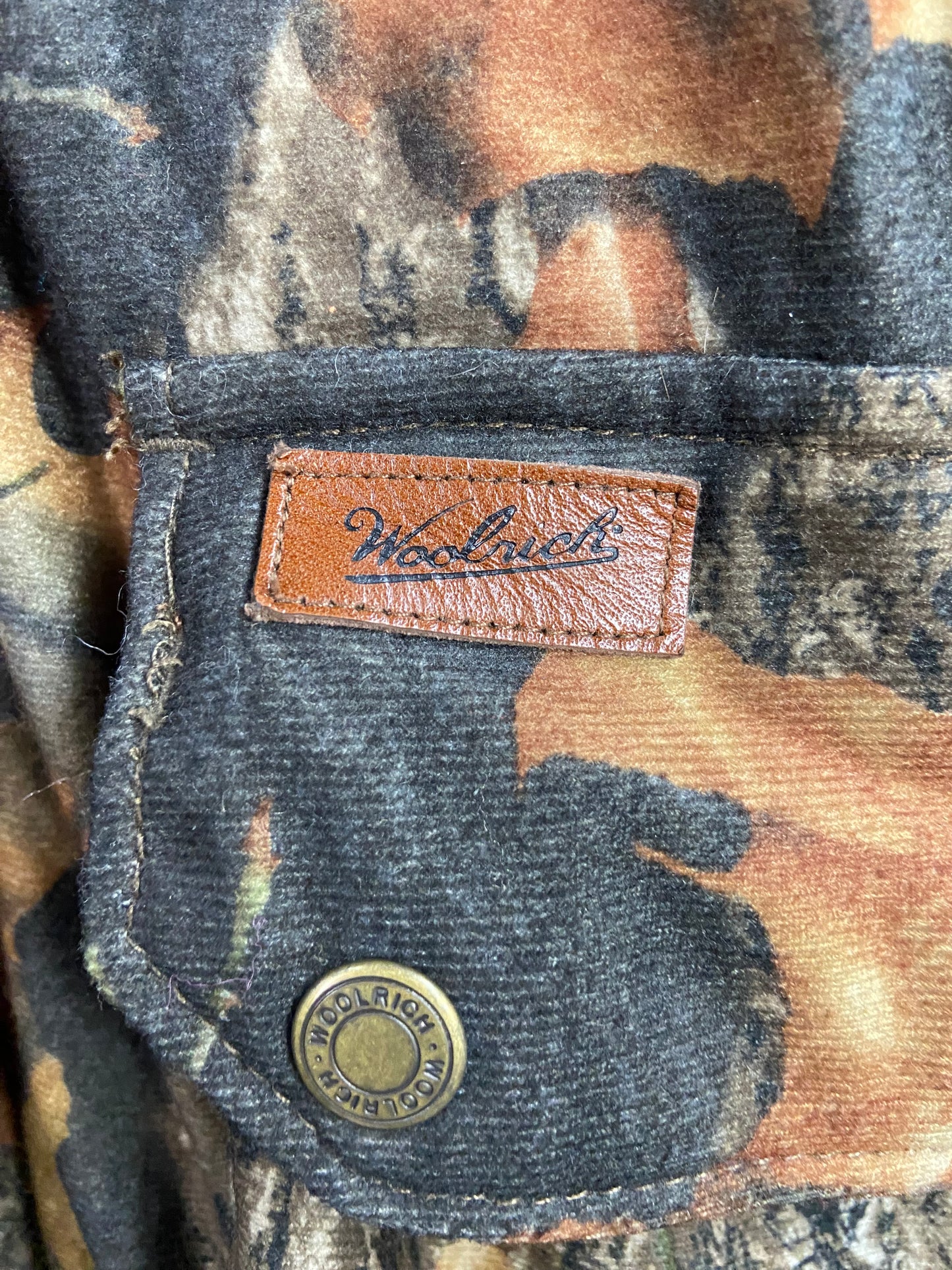 VTG Woolrich Camo Jacket Sz XL