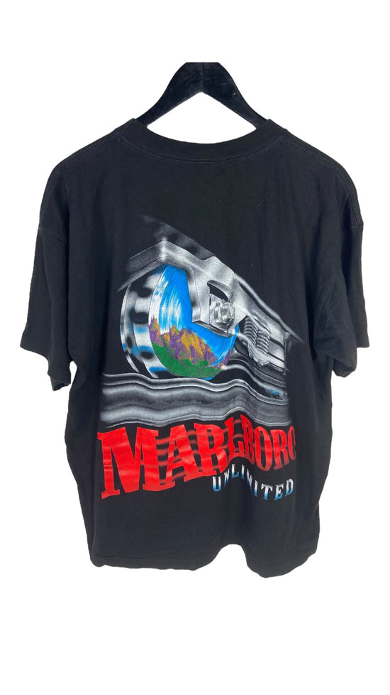 VTG Marlboro Train Big Back Print Pocket Tee Sz XL