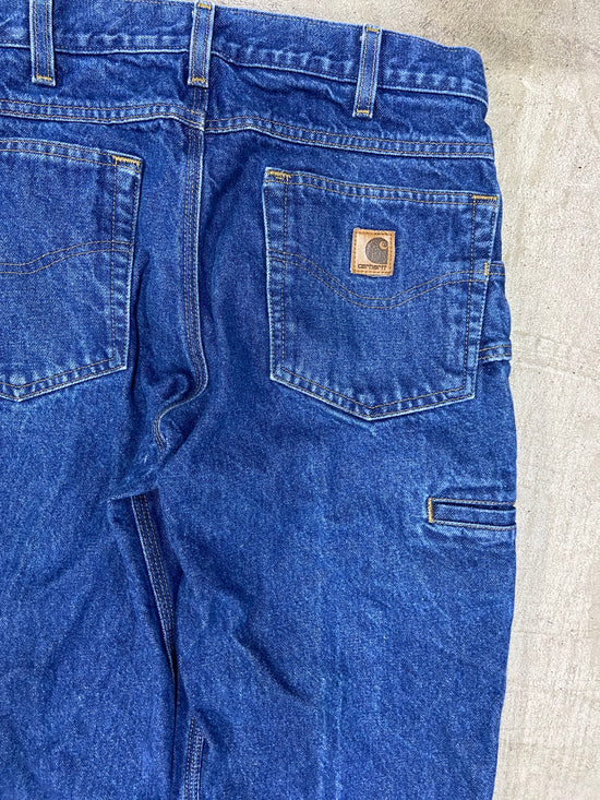 VTG Carhartt Blue Denim Relaxed Jeans Sz 32x30