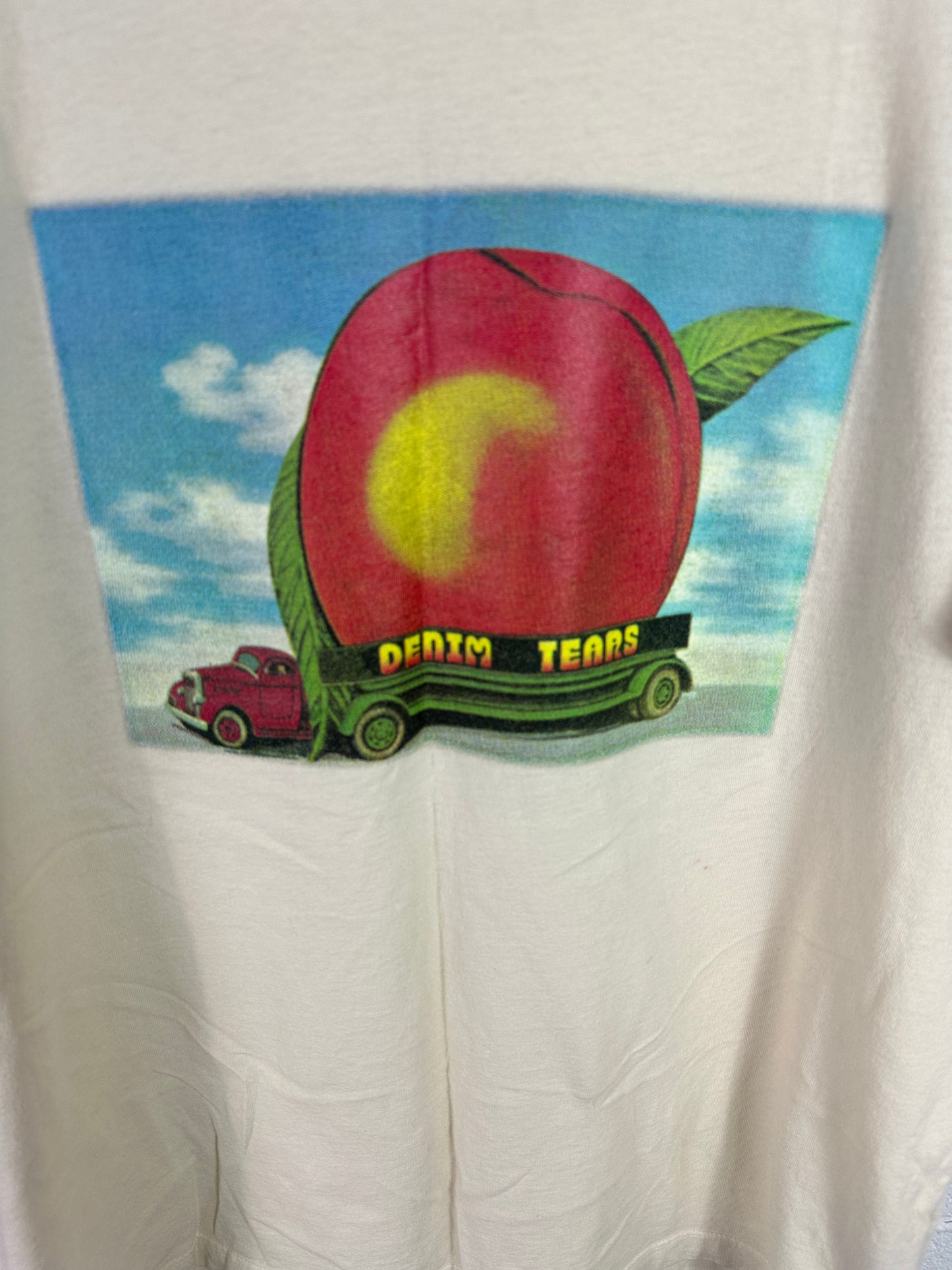 Denim Tears Giant Peach Kiss My Grits Sz XL