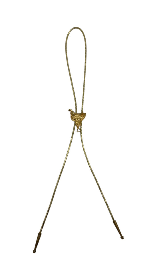 VTG Golden Saddle Gold Bolo Tie