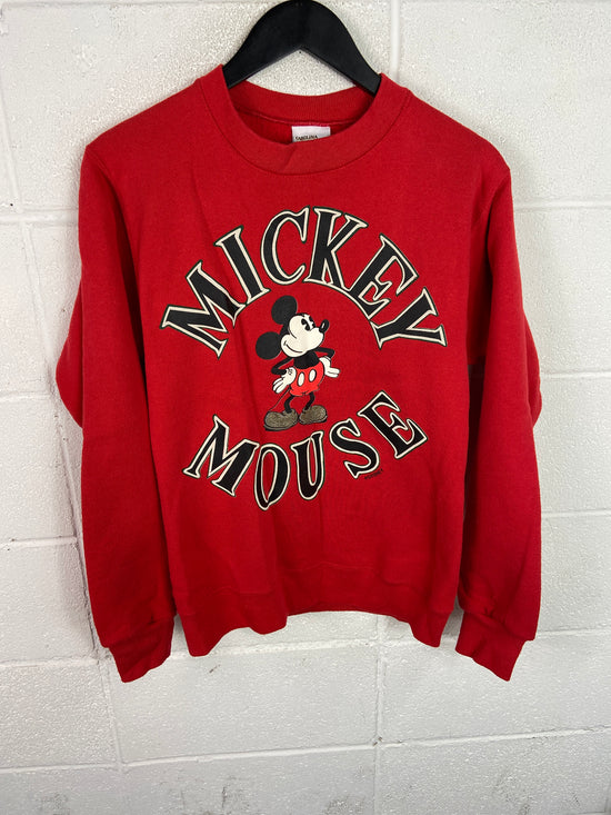 VTG Mickey Mouse Big Print Crewneck Sz S