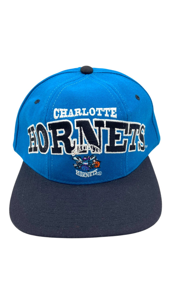 VTG Charlotte Hornets Starter Tri Panel Snapback Hat