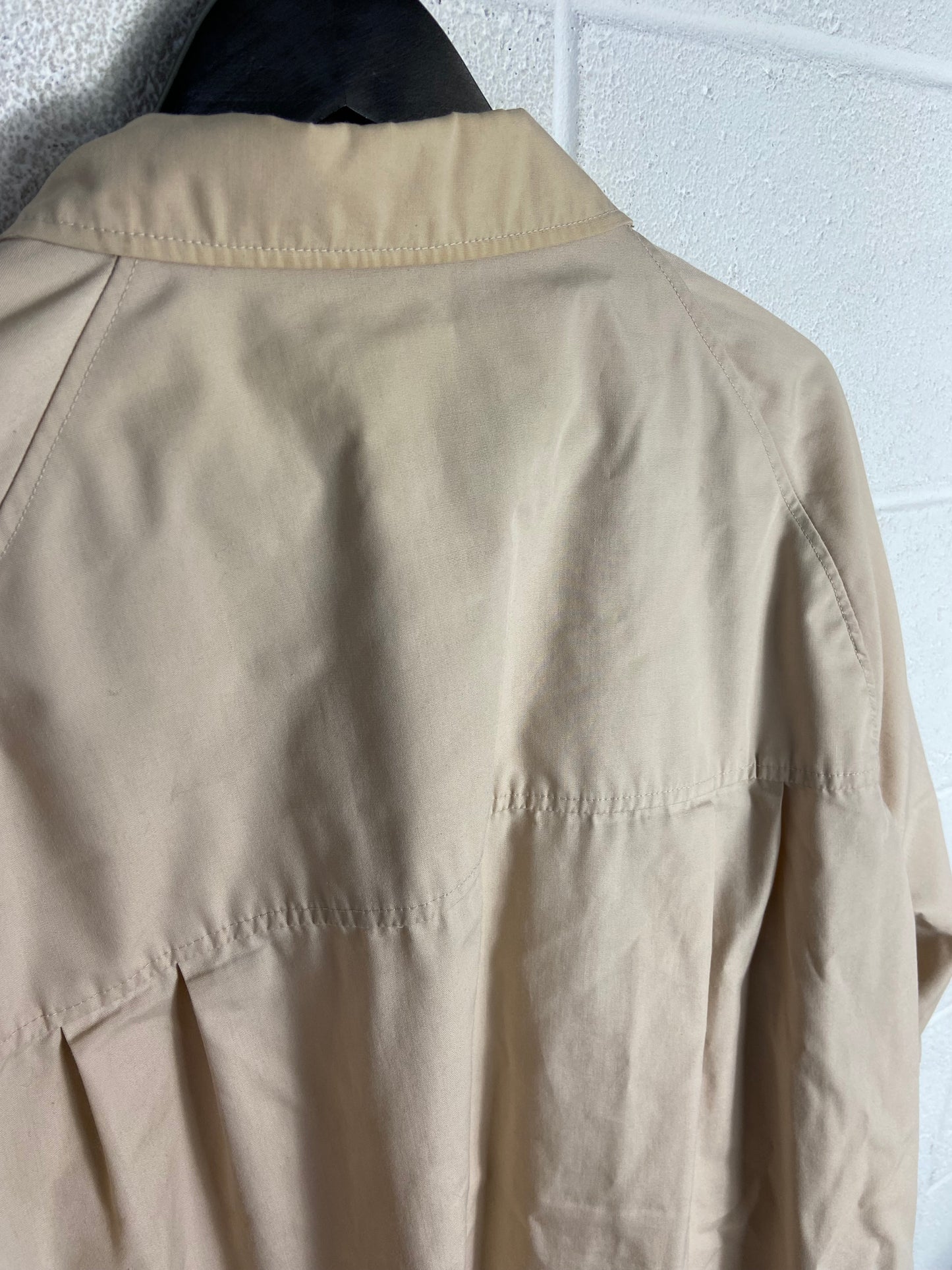 VTG Campus Cream Light Harrington Jacket Sz L