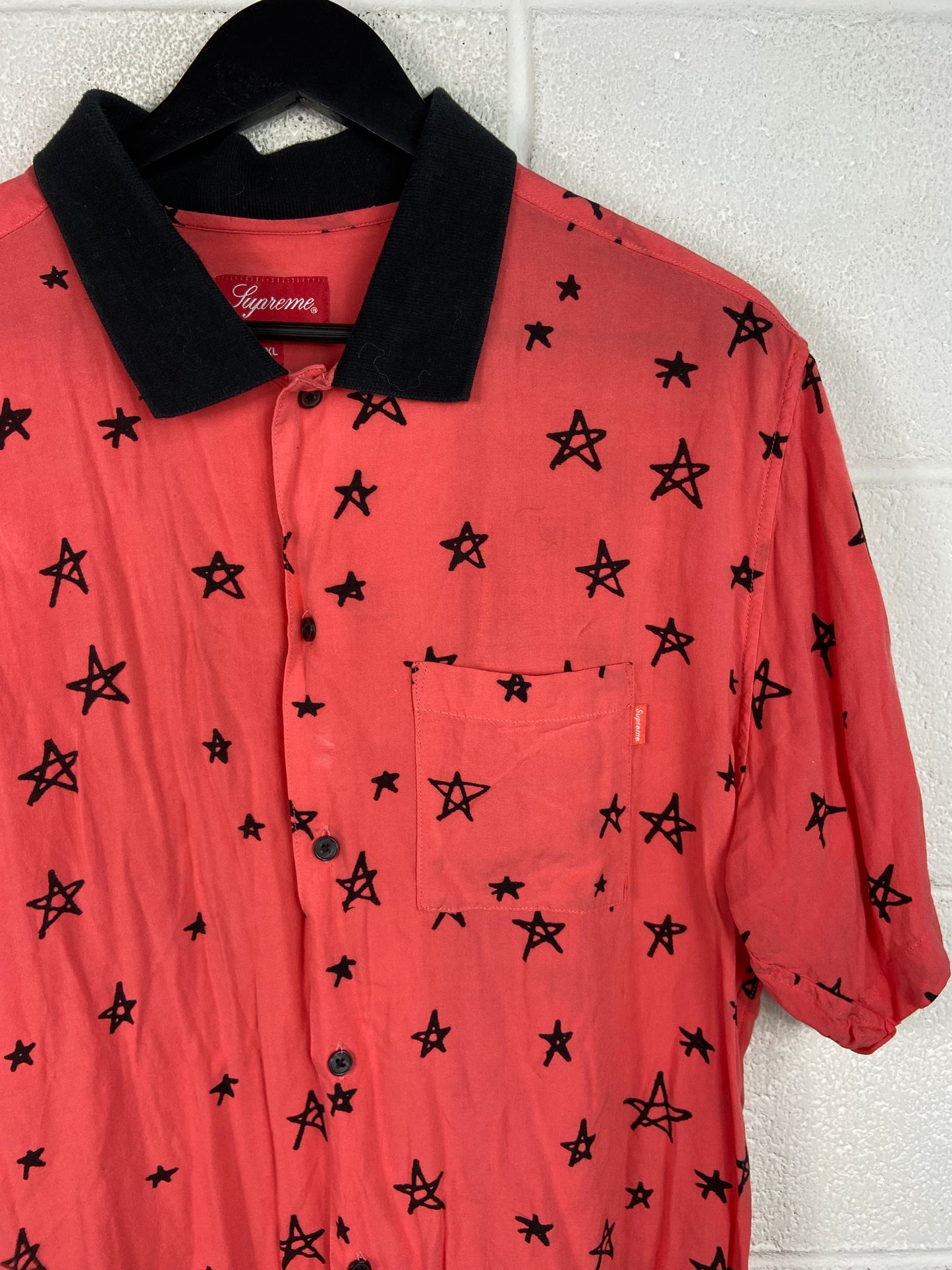 Supreme SS18 Devil Rayon Shirt Sz XL