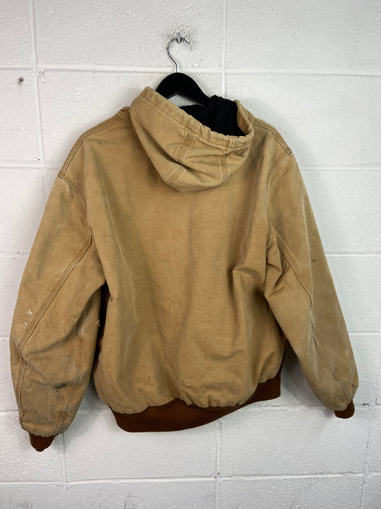 David Turner Carhartt Peace Reworked Tan Workwear Jacket Sz L