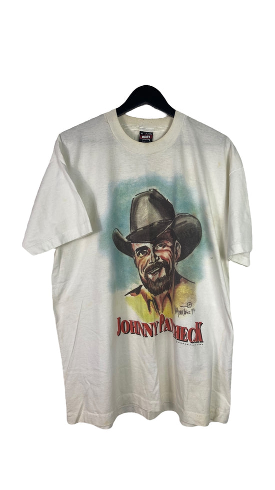 VTG Johnny Paycheck Working Man Band Tee Sz XL