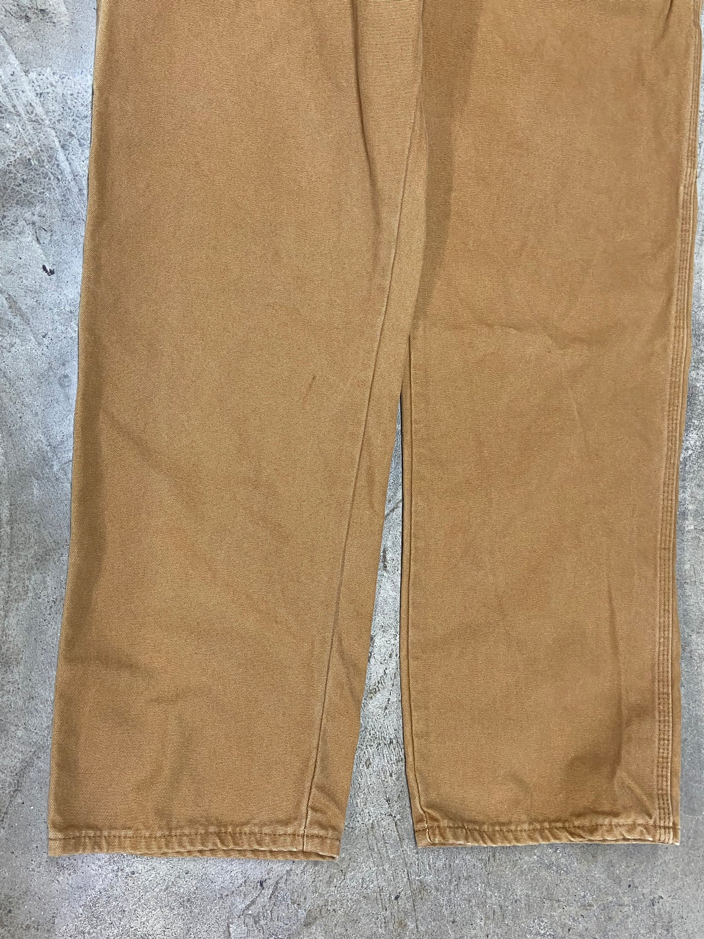 VTG Dickies Brown Straight Leg Work Pants Sz 36x32