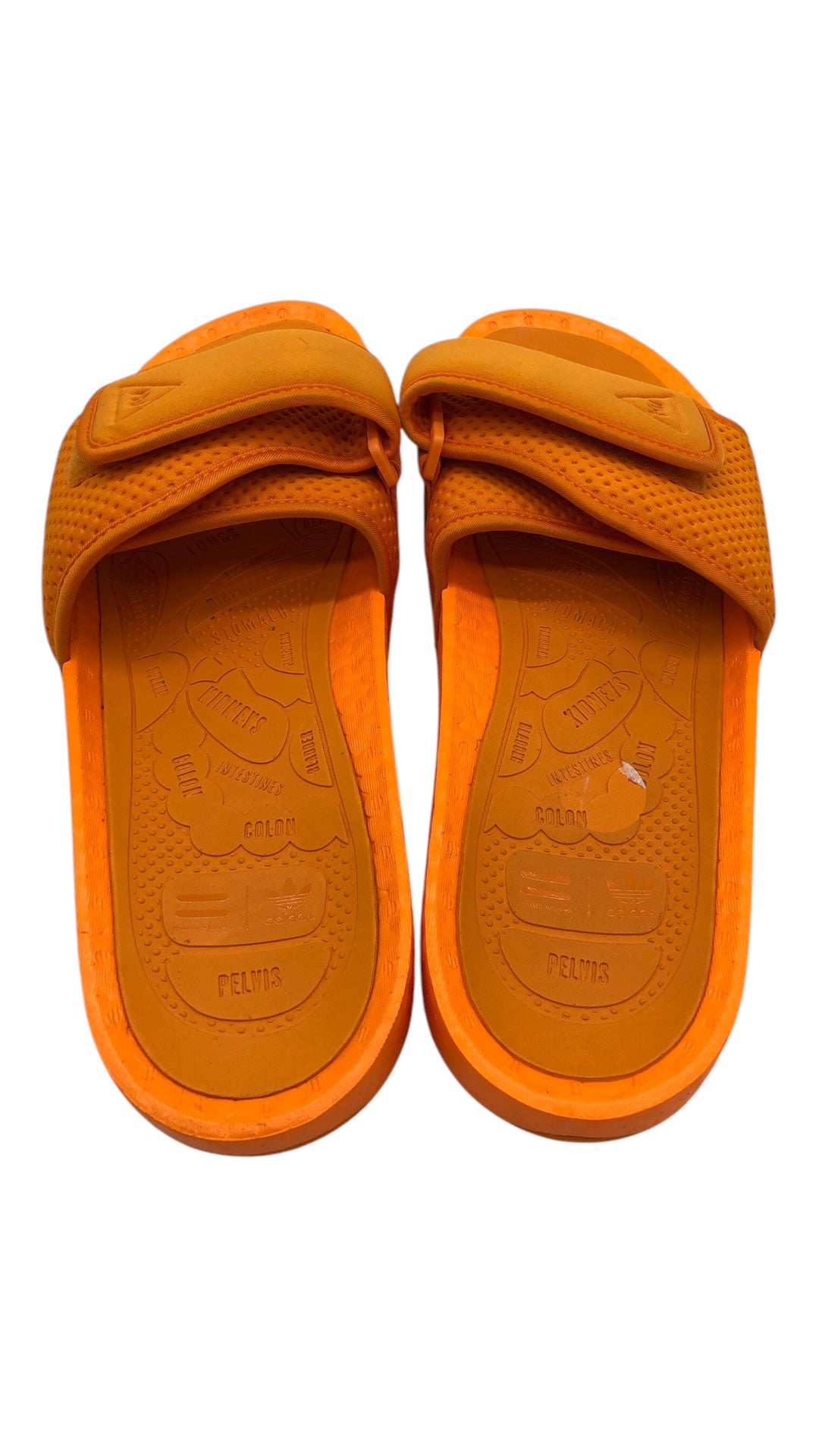 Preowned adidas Boost Slide Pharrell Bright Orange Sz 12M/13.5W