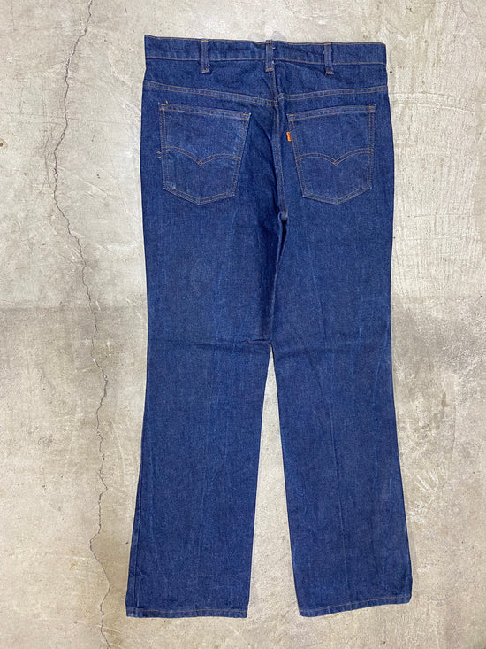 VTG Levi's Bootcut Orange Tab Dark Wash Jeans Sz 36x32