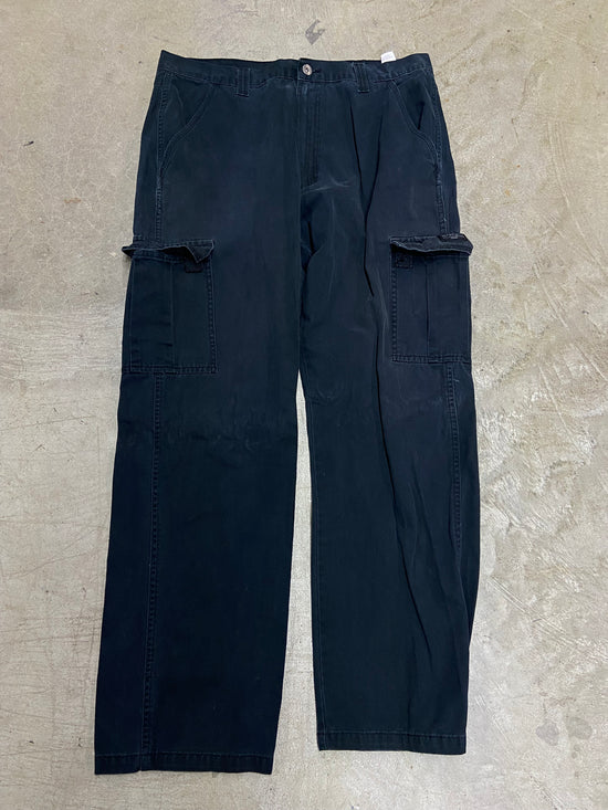 Y2K Wrangler Black Cargo Pants Sz 36x31