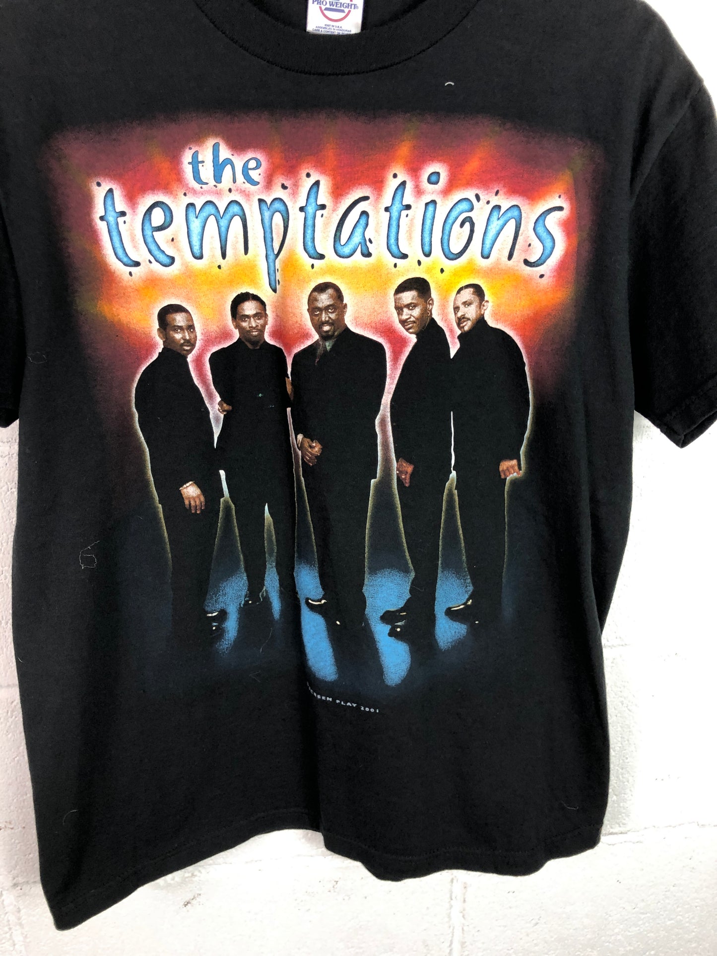 VTG 2001 The Temptations Music Tee Sz Med