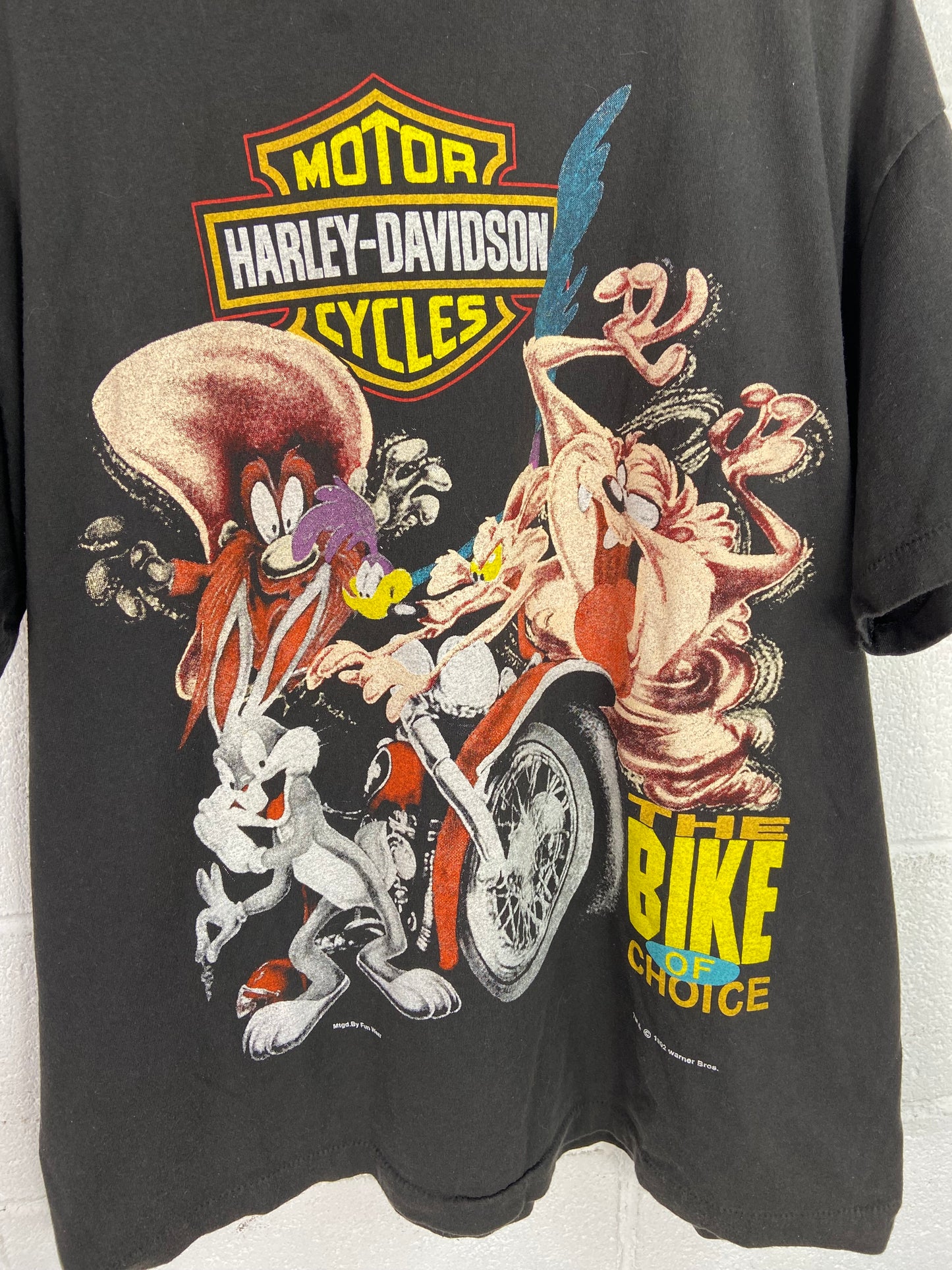 VTG Wild Oats Harley Davidson Looney Tunes Graphic Tee Sz XL